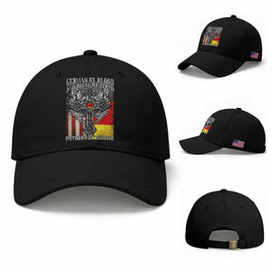 German By Blood American By Birth Patriot By Choice Baseball Cap German Americans TS11 Baseball Cap Universal Fit Black Print Your Wear