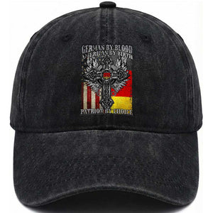 German By Blood American By Birth Patriot By Choice Washed Cotton Baseball Cap German Americans TS11 Print Your Wear