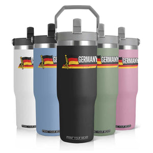 German Heritage Pride Germany Flag Flip Straw Tumbler TS11 Print Your Wear