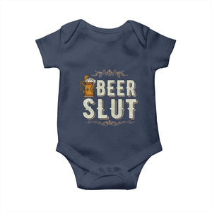 Funny Oktoberfest Beer Slut Baby Onesie German Beer Stein Drinking Lover TS11 Navy Print Your Wear
