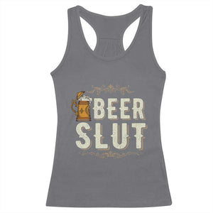 Funny Oktoberfest Beer Slut Racerback Tank Top German Beer Stein Drinking Lover TS11 Charcoal Print Your Wear