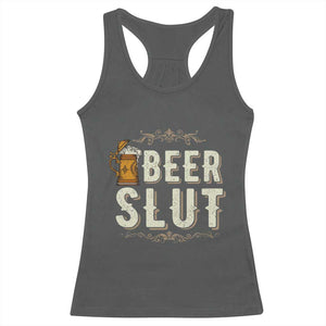 Funny Oktoberfest Beer Slut Racerback Tank Top German Beer Stein Drinking Lover TS11 Dark Heather Print Your Wear