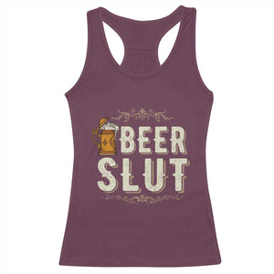 Funny Oktoberfest Beer Slut Racerback Tank Top German Beer Stein Drinking Lover TS11 Maroon Print Your Wear