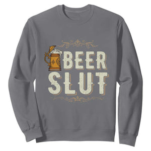 Funny Oktoberfest Beer Slut Sweatshirt German Beer Stein Drinking Lover TS11 Charcoal Print Your Wear