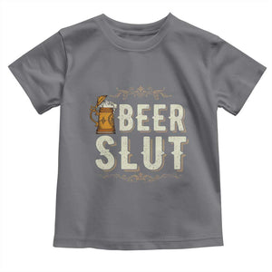 Funny Oktoberfest Beer Slut Toddler T Shirt German Beer Stein Drinking Lover TS11 Charcoal Print Your Wear
