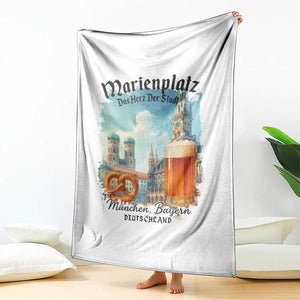 Bavarian Festival Munich Oktoberfest Throw Blanket Das Herz Der Stadt Beer Pretzel TS11 Print Your Wear