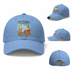 Bavarian Festival Munich Oktoberfest Baseball Cap Das Herz Der Stadt Beer Pretzel TS11 Baseball Cap Universal Fit Light Blue Print Your Wear