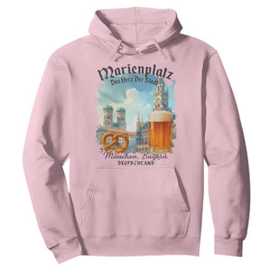 Bavarian Festival Munich Oktoberfest Hoodie Das Herz Der Stadt Beer Pretzel TS11 Light Pink Print Your Wear