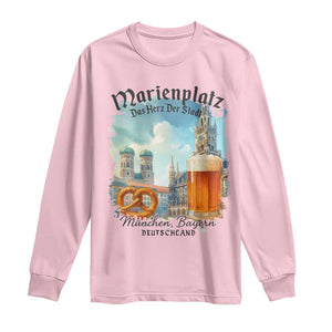 Bavarian Festival Munich Oktoberfest Long Sleeve Shirt Das Herz Der Stadt Beer Pretzel TS11 Light Pink Print Your Wear