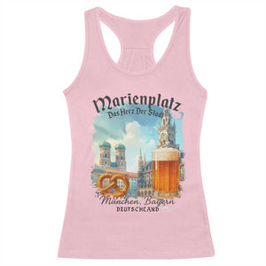 Bavarian Festival Munich Oktoberfest Racerback Tank Top Das Herz Der Stadt Beer Pretzel TS11 Light Pink Print Your Wear