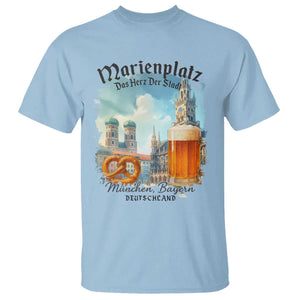 Bavarian Festival Munich Oktoberfest T Shirt Das Herz Der Stadt Beer Pretzel TS11 Light Blue Print Your Wear