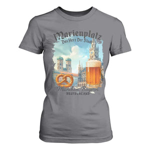 Bavarian Festival Munich Oktoberfest T Shirt For Women Das Herz Der Stadt Beer Pretzel TS11 Charcoal Print Your Wear