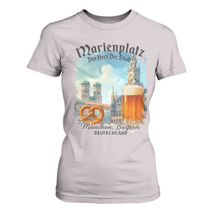 Bavarian Festival Munich Oktoberfest T Shirt For Women Das Herz Der Stadt Beer Pretzel TS11 Ice Gray Print Your Wear