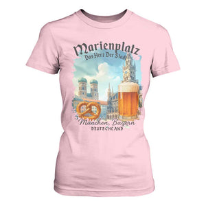 Bavarian Festival Munich Oktoberfest T Shirt For Women Das Herz Der Stadt Beer Pretzel TS11 Light Pink Print Your Wear