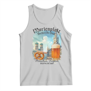 Bavarian Festival Munich Oktoberfest Tank Top Das Herz Der Stadt Beer Pretzel TS11 Ash Print Your Wear