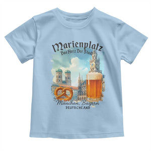 Bavarian Festival Munich Oktoberfest Toddler T Shirt Das Herz Der Stadt Beer Pretzel TS11 Light Blue Print Your Wear