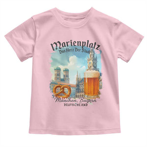 Bavarian Festival Munich Oktoberfest Toddler T Shirt Das Herz Der Stadt Beer Pretzel TS11 Light Pink Print Your Wear