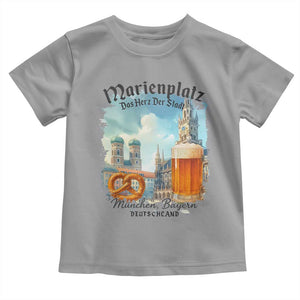 Bavarian Festival Munich Oktoberfest Toddler T Shirt Das Herz Der Stadt Beer Pretzel TS11 Sport Gray Print Your Wear