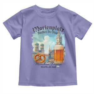 Bavarian Festival Munich Oktoberfest Toddler T Shirt Das Herz Der Stadt Beer Pretzel TS11 Violet Print Your Wear