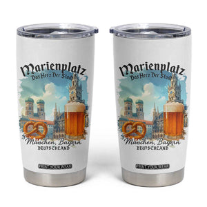Bavarian Festival Munich Oktoberfest Tumbler Cup Das Herz Der Stadt Beer Pretzel TS11 White Print Your Wear