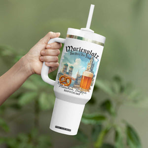 Bavarian Festival Munich Oktoberfest Tumbler With Handle Das Herz Der Stadt Beer Pretzel TS11 Print Your Wear