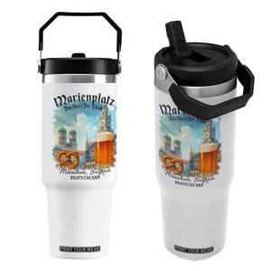 Bavarian Festival Munich Oktoberfest Flip Straw Tumbler Das Herz Der Stadt Beer Pretzel TS11 One Size: 30 oz White Print Your Wear