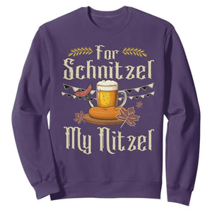 Funny Oktoberfest For Schnitzel My Nitzel Sweatshirt Beer Nitzel Sausage TS11 Purple Print Your Wear