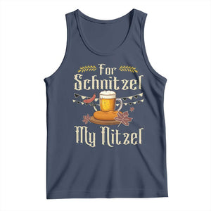 Funny Oktoberfest For Schnitzel My Nitzel Tank Top Beer Nitzel Sausage TS11 Navy Print Your Wear
