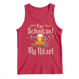 Funny Oktoberfest For Schnitzel My Nitzel Tank Top Beer Nitzel Sausage TS11 Red Print Your Wear