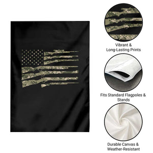 Hunting Guns Vintage Camo American Flag Garden Flag TS11 Print Your Wear