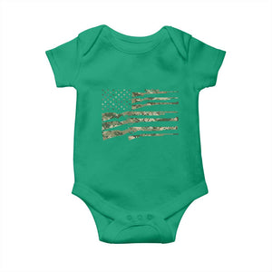 Hunting Guns Vintage Camo American Flag Baby Onesie TS11 Irish Green Print Your Wear