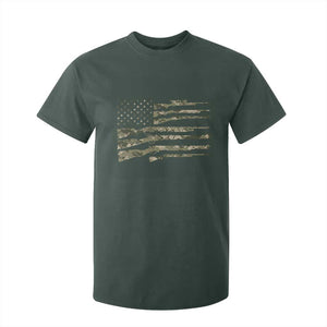 Hunting Guns Vintage Camo American Flag T Shirt For Kid TS11 Dark Forest Green Print Your Wear