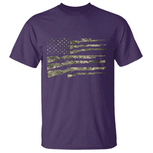 Hunting Guns Vintage Camo American Flag T Shirt TS11 Purple Print Your Wear