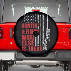 Hunting And Fishing What Else Is There Spare Tire Cover Vintage American Flag TS11 Black Print Your Wear