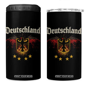 Deutschland German Heritage Pride 4 in 1 Can Cooler Tumbler Bundesadler Coat of Arms Star TS11 One Size: 16 oz Black Print Your Wear