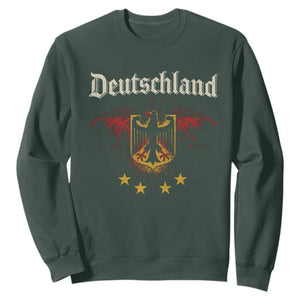 Deutschland German Heritage Pride Sweatshirt Bundesadler Coat of Arms Star TS11 Dark Forest Green Print Your Wear