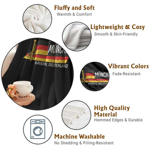 Munchen Bayern German Heritage Pride Germany Flag Throw Blanket TS11 Print Your Wear