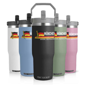 Munchen Bayern German Heritage Pride Germany Flag Flip Straw Tumbler TS11 Print Your Wear