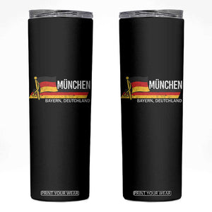 Munchen Bayern German Heritage Pride Germany Flag Skinny Tumbler TS11 Black Print Your Wear