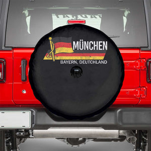 Munchen Bayern German Heritage Pride Germany Flag Spare Tire Cover TS11 Black Print Your Wear
