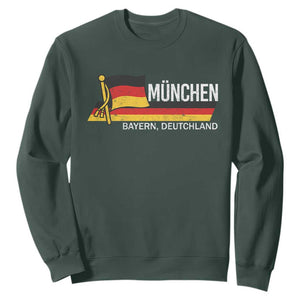 Munchen Bayern German Heritage Pride Germany Flag Sweatshirt TS11 Dark Forest Green Print Your Wear