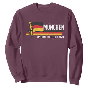 Munchen Bayern German Heritage Pride Germany Flag Sweatshirt TS11 Maroon Print Your Wear