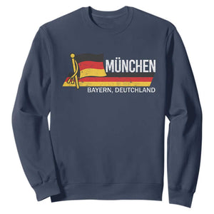 Munchen Bayern German Heritage Pride Germany Flag Sweatshirt TS11 Navy Print Your Wear