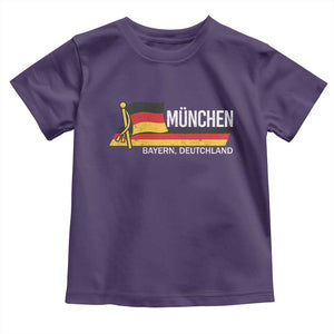 Munchen Bayern German Heritage Pride Germany Flag Toddler T Shirt TS11 Purple Print Your Wear