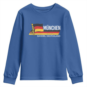 Munchen Bayern German Heritage Pride Germany Flag Youth Sweatshirt TS11 Royal Blue Print Your Wear