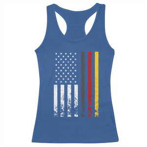 Patriotic Vintage German American Flag Racerback Tank Top Germany Heritage Pride TS11 Royal Blue Print Your Wear