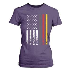 Patriotic Vintage German American Flag T Shirt For Women Germany Heritage Pride TS11 Purple Print Your Wear