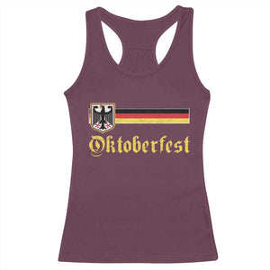 Oktoberfest German Drinking Festival Racerback Tank Top Bundesadler Coat of Arms TS11 Maroon Print Your Wear