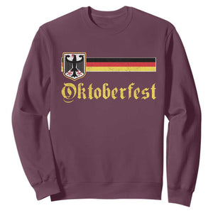 Oktoberfest German Drinking Festival Sweatshirt Bundesadler Coat of Arms TS11 Maroon Print Your Wear