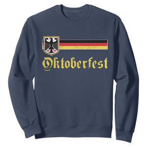 Oktoberfest German Drinking Festival Sweatshirt Bundesadler Coat of Arms TS11 Navy Print Your Wear